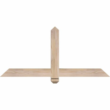 Ekena Millwork Eugene Smooth Timber Gable Bracket, Douglas Fir, 48"W x 22"H x 3 1/2"D x 3 1/2"F, 11/12 Pitch GBW048X22X0404EUG00SDF